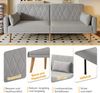 Merax Zweisitzer-Sofa, Schlafsofa mit Schlaffunktion, Schlafsofa aus Samtstoff, geeignet für Wohnzimmer, Schlafzimmer, Heimkino, Gästezimmer, Grau Bild 5