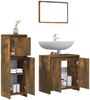 vidaXL 3-tlg. Badmöbel-Set Räuchereiche Holzwerkstoff 3143931 Bild 4