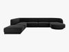 Micadoni Panorama-Ecksofa Miley 6-Sitzer Links Chenille Eden Anthrazit Bild 2
