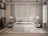 Vente-unique - JUSTANI Bett Stoff Beige - B 203 cm x H 106 cm x L 150 cm Bild 4
