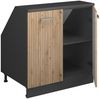 Dachschrägenschrank Rion Artisan-Eiche 80x81.6 cm mit 2 Türen, Schrankkorpus 60 cm Tiefe Vicco Bild 4