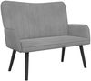 vidaXL 2-Sitzer Sofa Hellgrau 115 x 61 x 87 cm Samt (V) 42028950 Bild 2