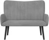 vidaXL 2-Sitzer Sofa Hellgrau 115 x 61 x 87 cm Samt (V) 42028950 Bild 4