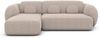 Ecksofa Altea L Form aus Samtstoff - Strukturstoff - beige - Links Bild 3