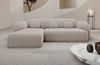Ecksofa Altea L Form aus Samtstoff - Strukturstoff - beige - Links Bild 2