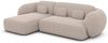Ecksofa Altea L Form aus Samtstoff - Strukturstoff - beige - Links Bild 4