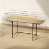 HOMCOM Schreibtisch Klappbar Computertisch Bürotisch mit Modern-Design, Metallgestell für Arbeitszimmer Schlafzimmer Home Office, 100/135/170 x 58 x 78 cm Eiche Bild 3