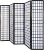 5fach Holz Paravent Raumteiler Trennwand Shoji Faltbar Schwarz Bild 5