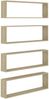 vidaXL Würfelregale 4 Stk. Sonoma-Eiche 100x15x30 cm Holzwerkstoff 807089 Bild 2