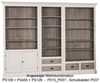 Massviholz Bücherwand, cremeweiß braun Bild 2