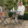 Klapptisch Sande Stahl 71xØ62 cm Schwarz [en. casa] Bild 4