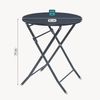 Klapptisch Sande Stahl 71xØ62 cm Schwarz [en. casa] Bild 2