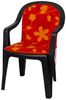KETTtex Polsterauflage Monoblock niedrig 0464 rot-orange 79x43x3,5 cm KETTtex, (1 St), mit Bindebändern Bild 2
