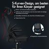 Ergonomischer Bürostuhl mit Lordosenstütze, neigbar, Armlehnen, Schwarz Bild 3