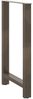 vidaXL Bartischbeine Naturstahl 2 Stk. 60x(100-101) cm Stahl 4013347 Bild 4