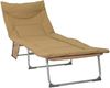 vidaXL Klappbare Sonnenliege mit Kissen 2 pcs Beige 42032386 Bild 5