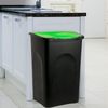 Stefanplast® Mülleimer Klappdeckel Schwarz - Grün 50 L Bild 2