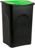 Stefanplast® Mülleimer Klappdeckel Schwarz - Grün 50 L Bild 1