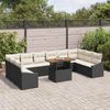 vidaXL Garten Essgruppe mit Kissen 11 pcs Schwarz und Creme 3349886 Bild 3