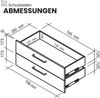 bümö flexi Aktenschrank klein mit 2 Schubladen & 1 Regalfach in Weiß/Eiche, Büroschrank mit werkzeuglosem Schnellmontage-Klicksysten in modularer Bauweise, FW28S2KG-W-E-BS Bild 5