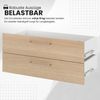bümö flexi Aktenschrank klein mit 2 Schubladen & 1 Regalfach in Weiß/Eiche, Büroschrank mit werkzeuglosem Schnellmontage-Klicksysten in modularer Bauweise, FW28S2KG-W-E-BS Bild 4