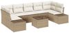 vidaXL Gartensofa-set mit Kissen 8 pcs Beige und Creme Poly-Rattan 3355650 Bild 2