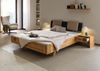 Bett inkl. Nachttische und Kopfteilkissen taupe Wildeiche 140x200x86 natur geölt/lackiert KITZBÜHEL #268 Bild 4