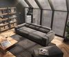 Big-Sofa Sirpio XL 270x130 cm Mikrofaser Khakibraun mit Hocker Bild 4