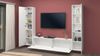 Dmora Ausgestattete Wand Natasha, 3-türiges TV-Ständer-Wohnzimmerset, Mehrzweck-Wohnzimmermöbel, 100 % Made in Italy, 260 x 30 x 180 cm, glänzendes Weiß, Bild 5