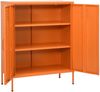 Sideboard KEVI Metall Orange 80x35x101,5 cm Stahl | Flurschrank Metallschrank Lagerschrank Beistellschrank Wohnzimmer Bild 3