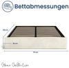 Home Collective Polsterbett Bett Doppelbett Bettgestell mit Lattenrost & Stauraum, platzsparend ohne Kopfteil, weiche Samtpolsterung, 160x200 cm beige Bild 4