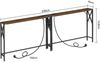 Konsolentisch mit Ladestation Vintagebraun Schwarz Flurtisch 100x15x73.5 cm Bild 3