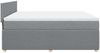 vidaXL Boxspringbett mit Matratze Hellgrau 180x200 cm Stoff 3287528 Bild 5