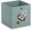 ZELLER 14499 Aufbewahrungsbox ROCKET, Vlies, petrol, ca. 28 x 28 x 28 cm Bild 1