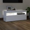 vidaXL TV-Schrank mit LED-Leuchten Weiß 90x35x40 cm 804382 Bild 3