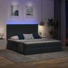 vidaXL Bett mit LED-Lichtleisten Dunkelgrau 200 x 200 cm Samt 3372912 Bild 5