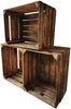 Obstkisten Weinkisten Kisten Holz shabby Vintage Geflammt 50 x 40 x 30cm 3 X Bild 3