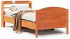 vidaXL Massivholzbett ohne Matratze Wachsbraun 75x190 cm Kiefernholz 3306992 Bild 2