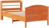 vidaXL Massivholzbett ohne Matratze Wachsbraun 75x190 cm Kiefernholz 3306992 Bild 3