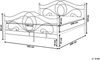 Metallbett weiß Lattenrost 180x200 cm LYRA Bild 2