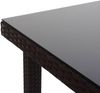 Poly-Rattan Gartentisch Cava, Esstisch Beistelltisch Tisch mit Glasplatte, 80x80cm ~ braun Bild 4