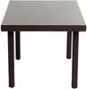 Poly-Rattan Gartentisch Cava, Esstisch Beistelltisch Tisch mit Glasplatte, 80x80cm ~ braun Bild 2