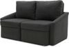 DOMO. collection Sofa Relax Box, 2-Sitzer Couch mit Boxspringfederung und Schlaffunktion, 2er Schlafsofa, Polstergarnitur 168 x 96 x 86 cm (BxTxH), dunkelgrau Bild 3