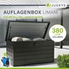 Juskys Metall Aufbewahrungsbox Limani 380 Liter - Outdoor Box - wasserdicht, abschließbar - Gartenbox, Auflagenbox, Kissenbox für Garten Anthrazit Bild 2