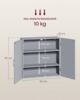 Vasagle Badezimmerschrank, Badschrank, wandmontiert, 18 x 60 x 60 cm, Wandschrank mit verstellbaren Ablagen, Taubengrau BBC320P36 Bild 5