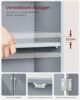 Vasagle Badezimmerschrank, Badschrank, wandmontiert, 18 x 60 x 60 cm, Wandschrank mit verstellbaren Ablagen, Taubengrau BBC320P36 Bild 4