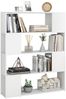 vidaXL Bücherregal Raumteiler Weiß 100x24x124 cm 809188 Bild 4