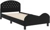 vidaXL Kinderbettgestell mit Kopfteil Schwarz 90 x 190 cm Samt 42011122 Bild 4