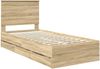 vidaXL Bettrahmen Sonoma-Eiche 100 x 200 cm Ingenieurs Holz 3409491 Bild 4