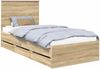 vidaXL Bettrahmen Sonoma-Eiche 100 x 200 cm Ingenieurs Holz 3409491 Bild 2